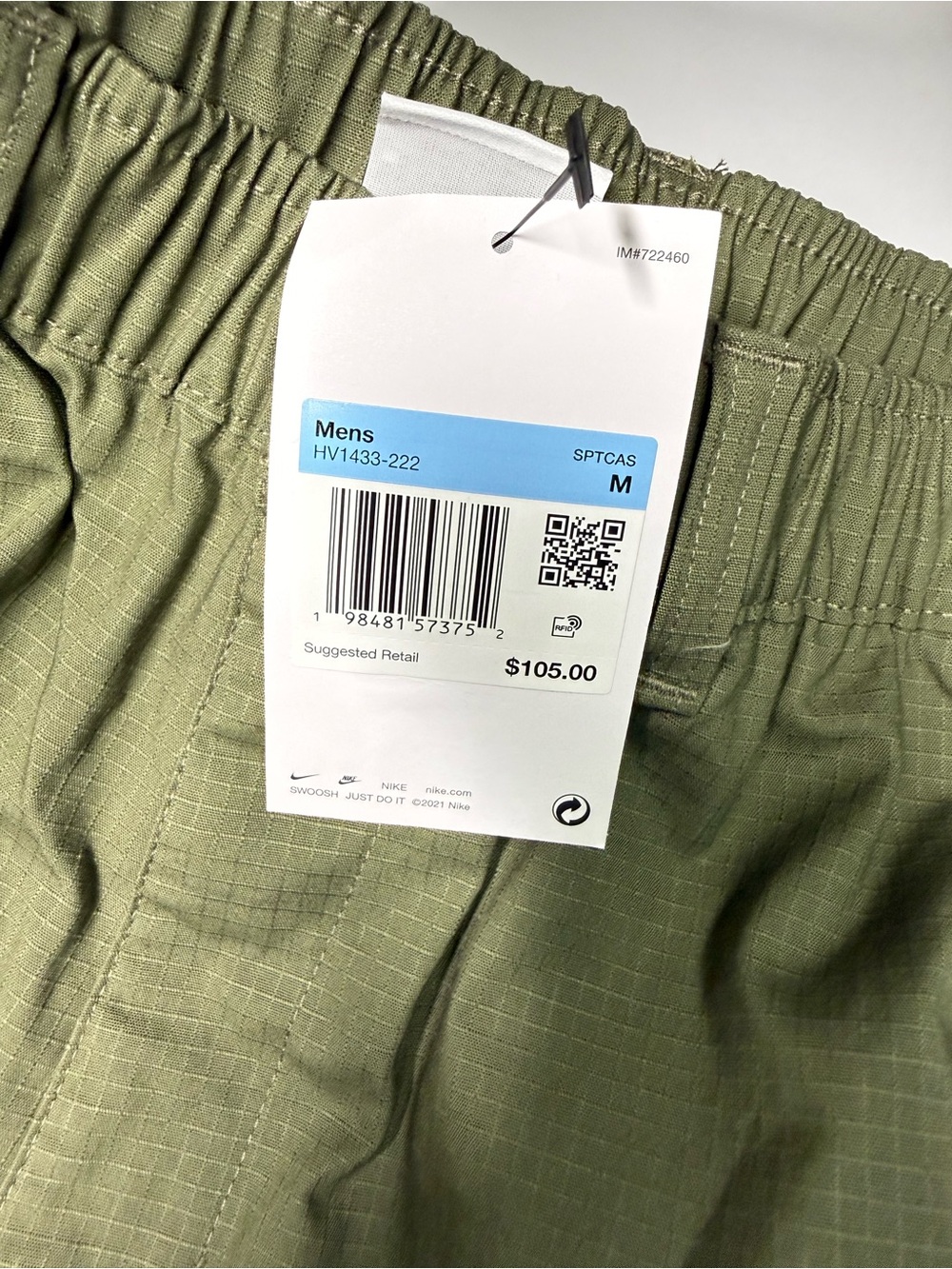 Nike Club Woven Cargo Pants Men's Sz M Ripstop Pattern HV1433-222 Retail$105 NWT - Picture 2 of 14